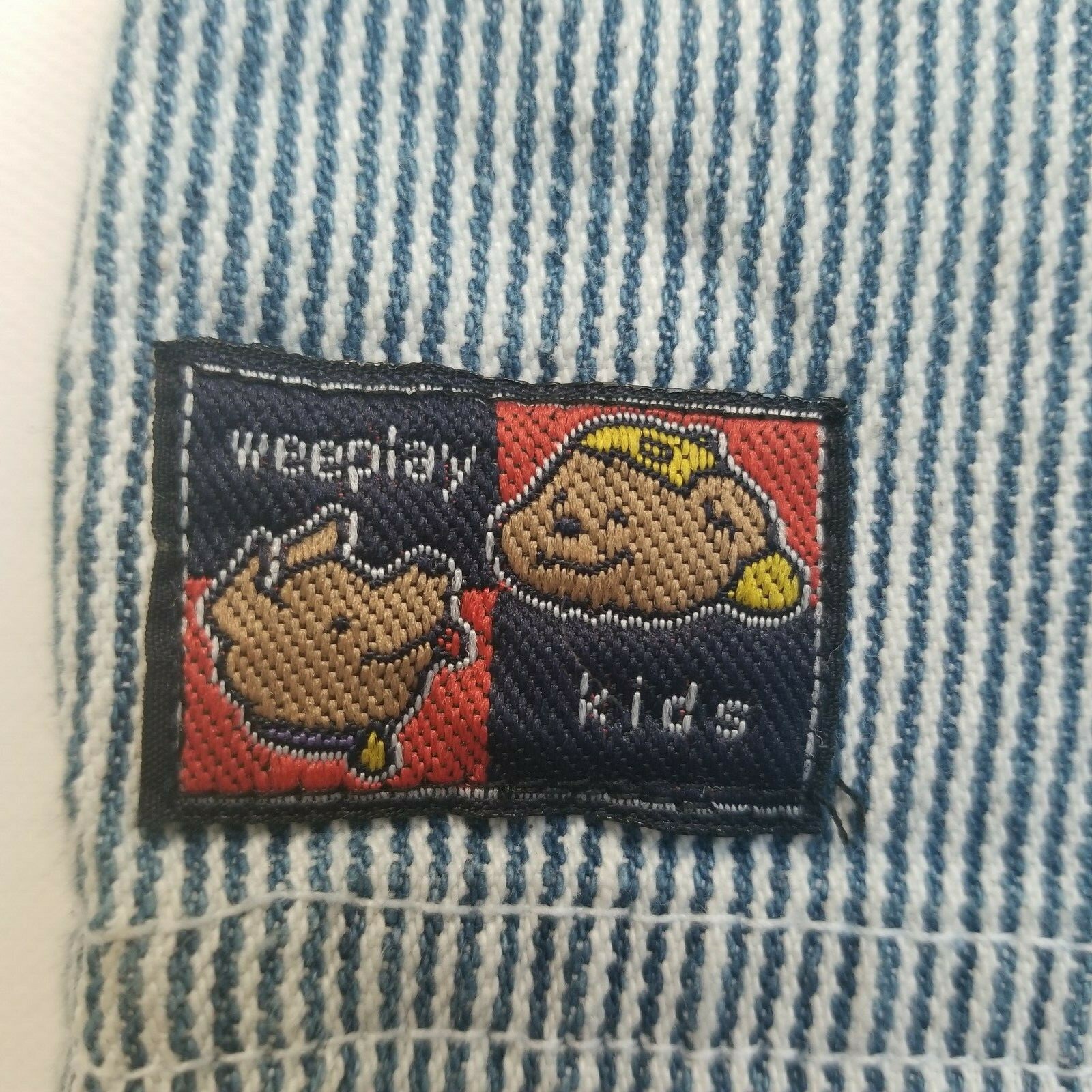 Girls Shorts Size 18 Months Jeans Denim Blue Striped Baby NEW Weeplay Kids