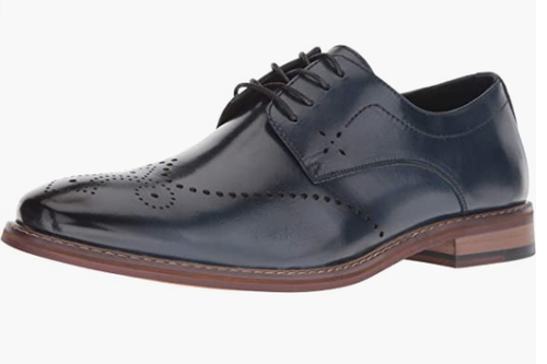Stacy Adams Trudell Uomo: Scarpe Wingtip In Camoscio Nero Con Suola Zeppa – Comfort Memory Foam