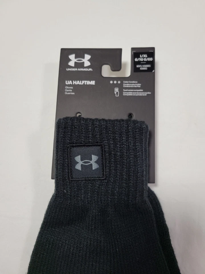Under Armour Hombres Talla L/XL Invierno Medio Tiempo Cálido Tecnología Punta Pantalla Táctil Guantes Foto 3 de 4