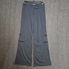 ANATOMIE Blue Cargo Zipper Wide Leg Pants Sz Small Hiking Outdoors Lightweight