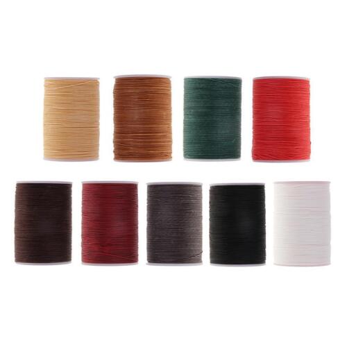130 Meters 0.5mm Round Polyester Waxed Thread Sewing Stitching Beige - Picture 7 of 12