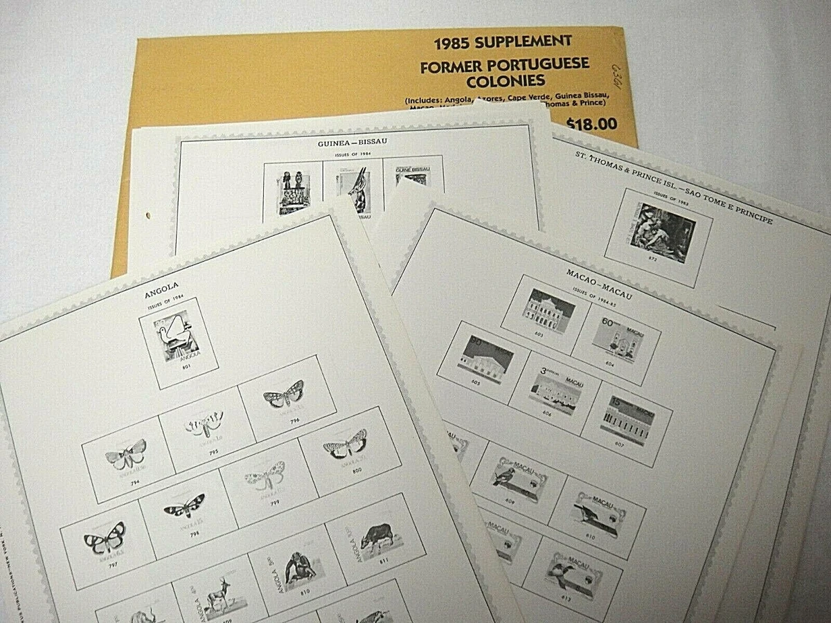 Minkus 1985 Former Portuguese Colonies Stamp Album Supplement #25 NOS