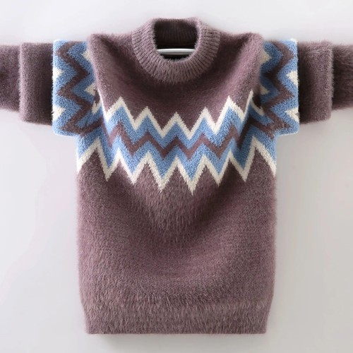 Sweater for Boys Winter Pullover Boys Knitted Warm Kids Tops 6-12 Years Teenage - Picture 11 of 43