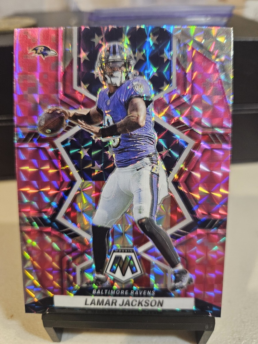 LAMAR JACKSON 2022 Mosaic #259 National Pride PINK CAMO PRIZM SP