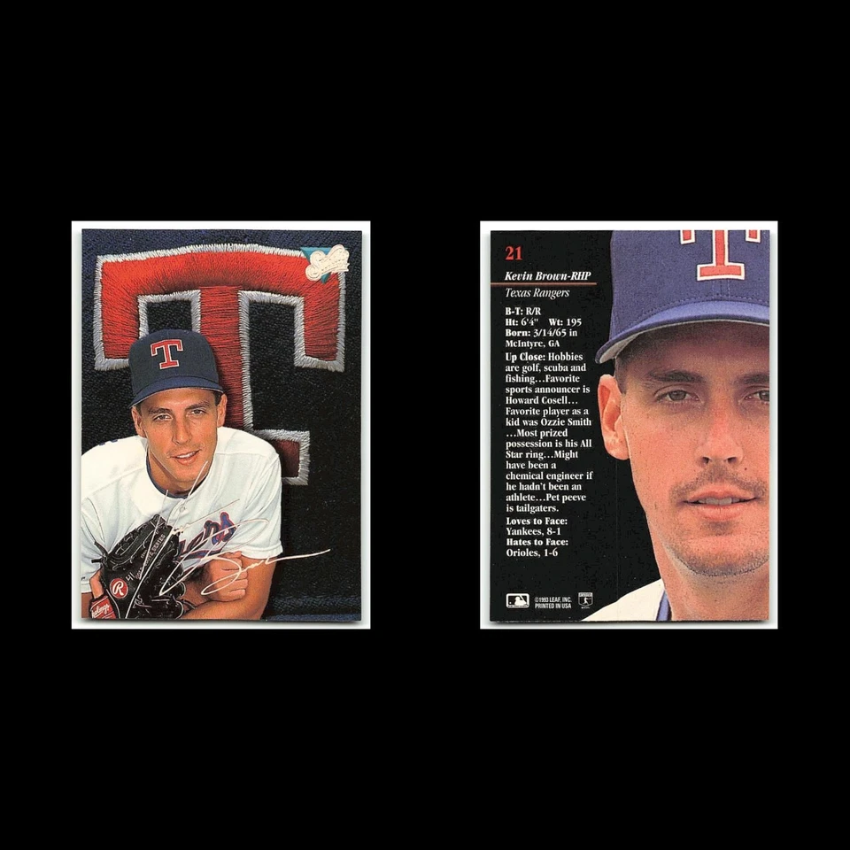 Kevin Brown #21 1993 Studio Texas Rangers Baseball Card MLB NM - Image 3 of 3