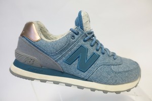 new balance 574 denim blue