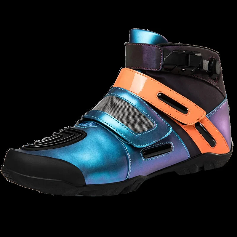 Botas de Motocicleta Para Hombre Aventura Motocross Zapatos Antideslizantes Equipo de Motocicleta Foto 2 de 4