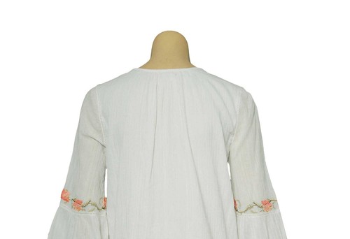 Joie Jarette Dress S 6 Women's Casual Embroidered Ivory Cotton Mini NEW 44382 - Picture 6 of 7