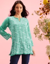 Kurti Chikankari for women short kurti georgette kurti soft fabric with inner