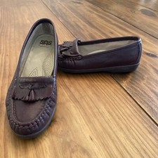 SAS Size 6 M Brown Leather Slip On Comfort Kiltie Tassel Loafers Free Shipping