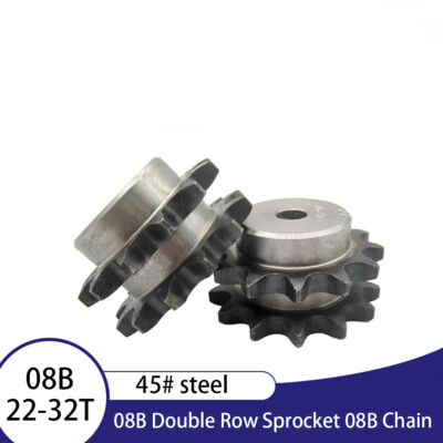 08B Double Row Sprocket 22-32Teeth pitch 12.7mm Diameter 94-130mm