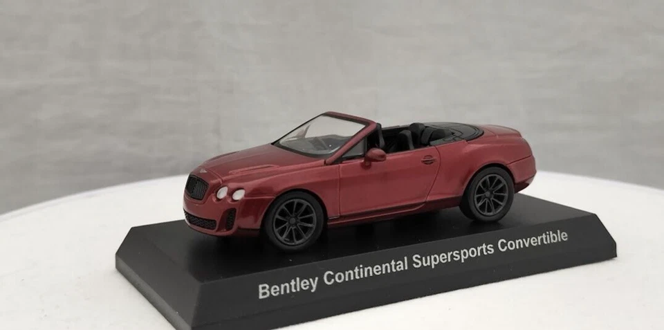 KYOSHO 1/64 Bentley Continental Supersports Convertible Rojo Diecast Car Japón Foto 3 de 4