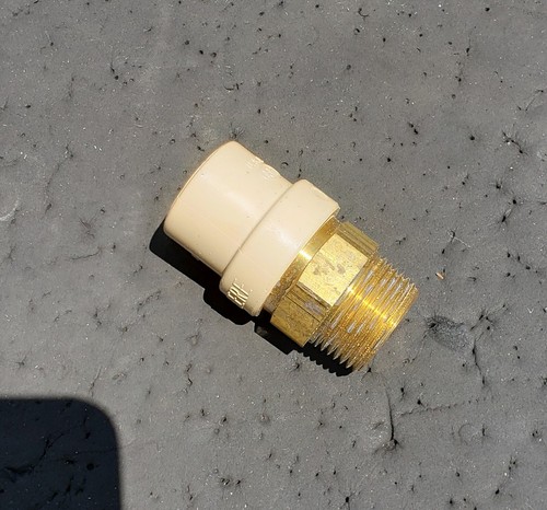 (8) 1" Brass Male NPT to 1" CPVC Slip Fittings NOS