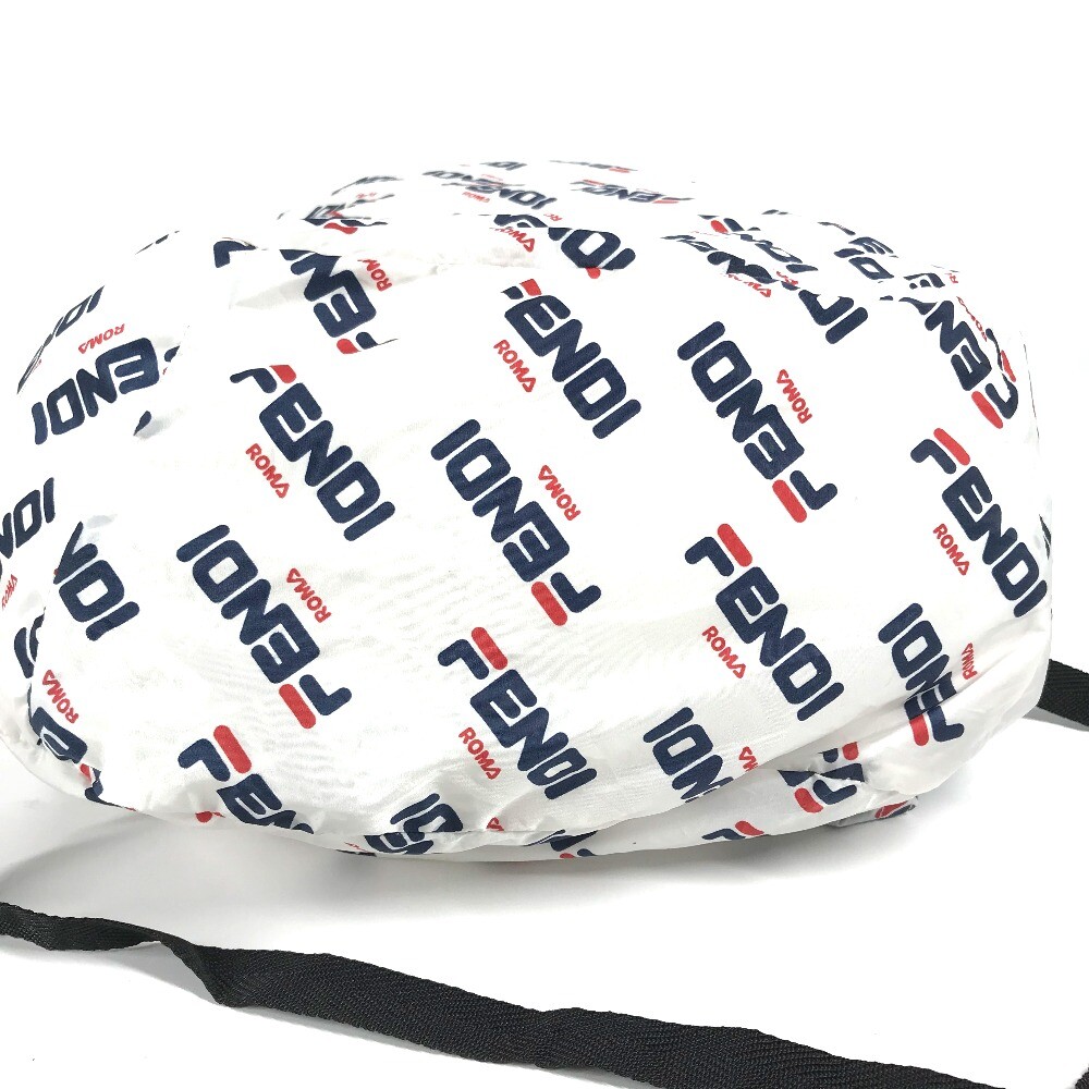 FENDI backpack bag FILA collaboration With porch Nylon White/Navy x Red Fendi | Bags | Fendi Backpack Bag Fila Collaboration With  main image 4