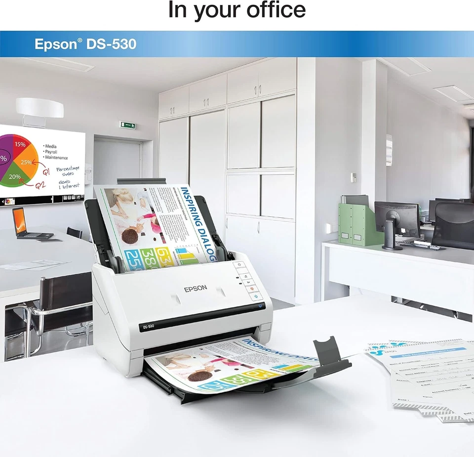 Epson DS-530 Color Duplex Document Scanner New B01LD5IE4O B11B236201 - Image 3 of 4