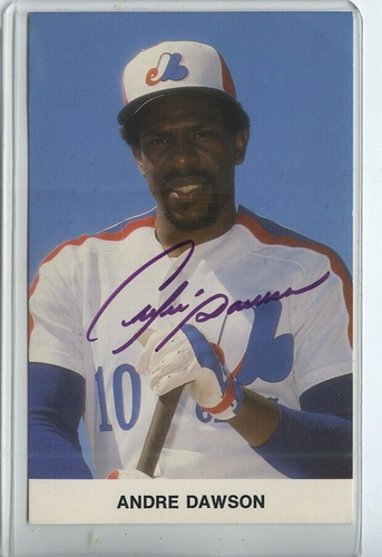 1980  Montreal Expos Team Issued Postcard Andre Dawson HOF Signed - Bild 1 von 2