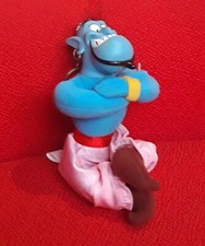 VINTAGE DISNEY ALADDIN BLUE GENIE HARD HEAD MINI KEYCHAIN PLUSH DOLL SOFT TOY