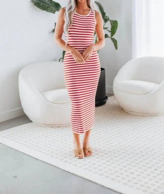 Le Lis Striped Midi Dress Size XS