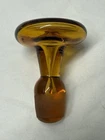 Mid Century Modern Blenko Glass Amber Stopper for Decanter 🐝