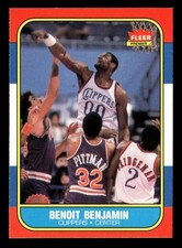 1986 FLEER #8 BENOIT BENJAMIN RC CLIPPERS
