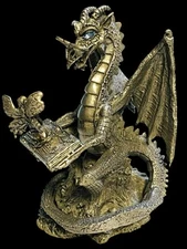 Leigh Rawcliffe Pewter Dragon Professor Fairy Pixie Nymph Book Figurine LOTR GOT