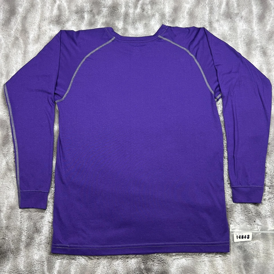Washington Huskies Shirt Mens Extra Large Purple Adidas Long Sleeve Performance - Image 2 of 4