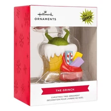 *GRINCH IN CHIMNEY*  Hallmark  THE GRINCH Ornament Dr. Seuss NIB