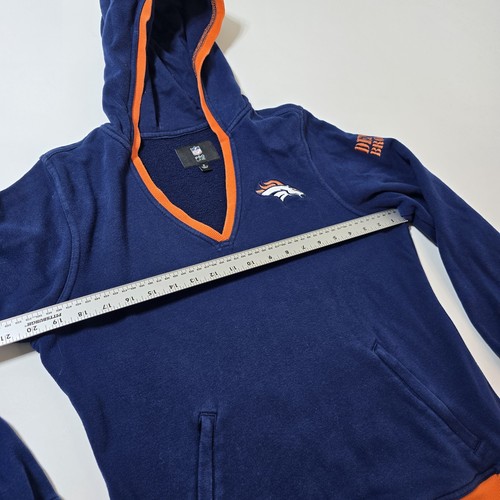 NFL Denver Broncos Mujer’s Azul y Naranja Ligero Polar Pullover Talla M - Imagen 8 de 12