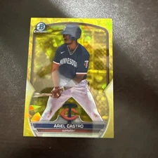 2023 Bowman Chrome Draft Sapphire Yellow Refractor #BDC150 Ariel Castro /75