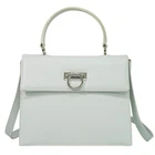 Salvatore Ferragamo Gancini Leather 2way Shoulder Top Handle Handbag White