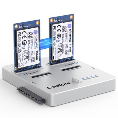 M.2 NVME/SATA Clone Docking Station Duplicator M.2 Reader 22TB HDD/SSD Cloner