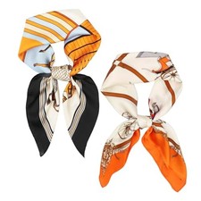 Head Scarf for Women Hair 27'' Square Satin D101 .2 Pack-horse and Carriage