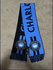 Charlotte FC Soccer Reversible Scarf Official MLS Merchandise - New with Tags