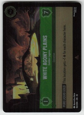 GGC - 12 Cold Foil White Agony Plains - Golden Lagoon 102/204 Rare Whispers in t