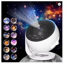 LED Galaxy Projector Starry Sky Night Light 360° Rotate Planet Lamp for Kids Roo