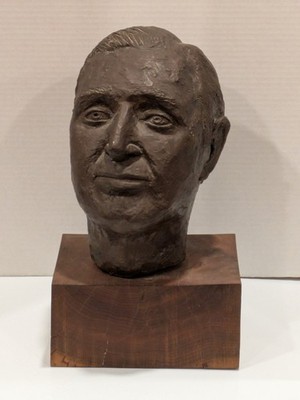 Great Original Mid Century c1960  Sculpture Plaster Bust 13.25'' Signed SVB