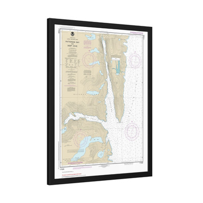 Patterson Bay and Deep Cove Sitka Alaska Nautical Chart Map Framed Poster 24x32