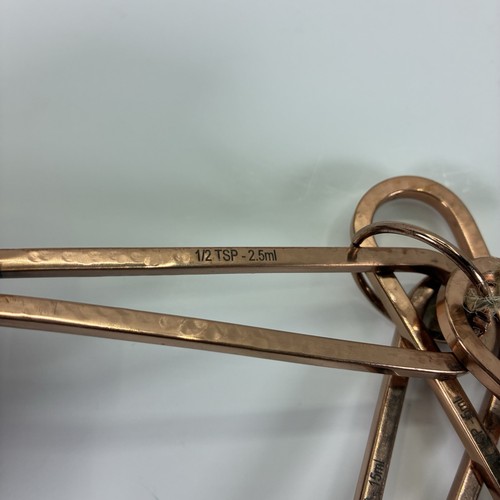 Thirstystone Hammered Penny Copper & Stainless Steel Measuring Spoons NWT - Picture 3 of 9