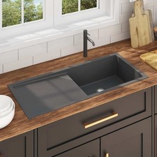 sink handmade stainless steel black