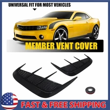 Gloss Black Soft Rear Sport Bumper Side Wing Member Vent Cover Trim Universal