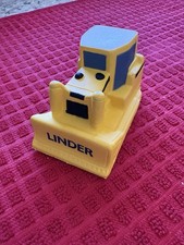 Rare Linder Construction Truck Bulldozer Backhoe Soft Foam Stress Ball