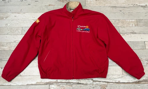 VTG 90s Saturn Auto UAW 3 Million & Counting Prime Union Jacket Red Sz L Bomber image 16