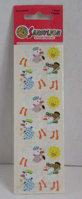 VINTAGE 90's Sandylion Newborn Stork Babies Baby Sun Stickers NIP