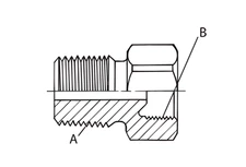 Rego 15774-1 Brass Adapter 1/4" M NPT x 1/4" F Inverted Flare Propane Gas Fittin
