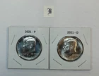 2021 P & D UNC Clad Kennedy Half Dollar Set in CB Flips -Free Shipping - B