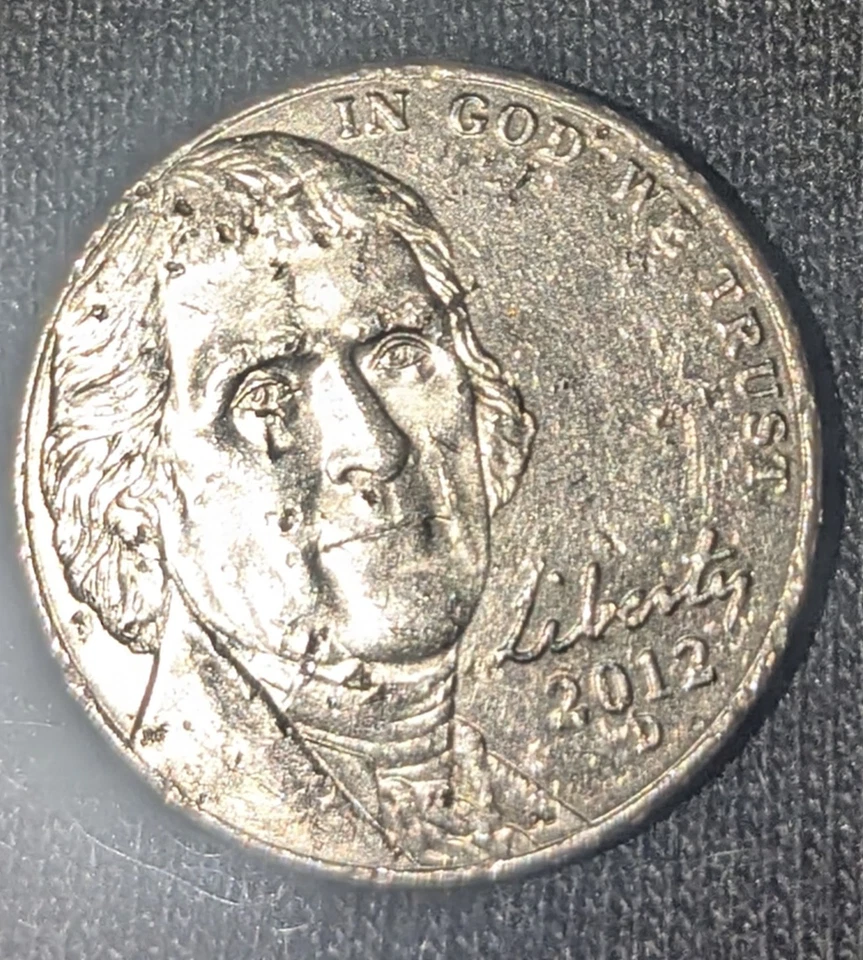 2012 D Jefferson Nickel/ Multiple Errors Coin  **RARE** - Image 3 of 3