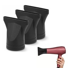 3PCS Hair Dryer Attachment Black Plastic Blower Nozzle Replacement Styling To...