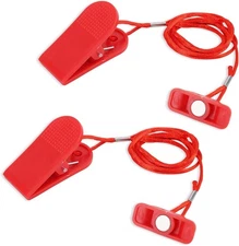 2pcs Treadmill Magnet Safety Key, 1,57x0,59in Magnetic Medium, red 