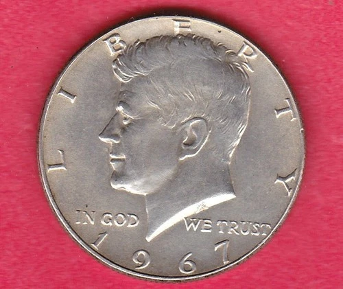 1967 Kennedy Half Dollar Coin - 40% Silver - Very Good Condition