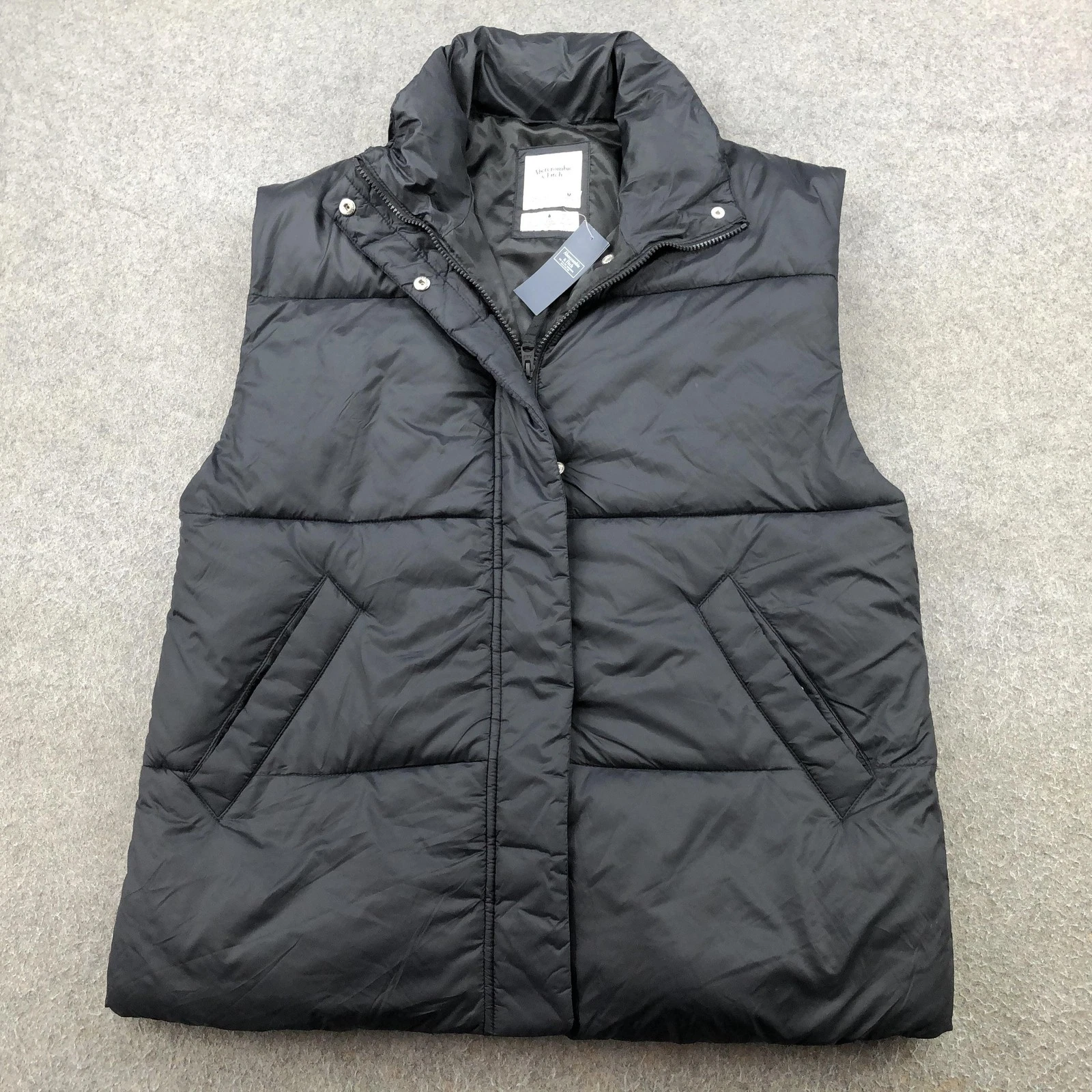 Abercrombie & Fitch Vest Mens Medium Black Puffer Quilted Insulated Full Zip
Opens in a new window o